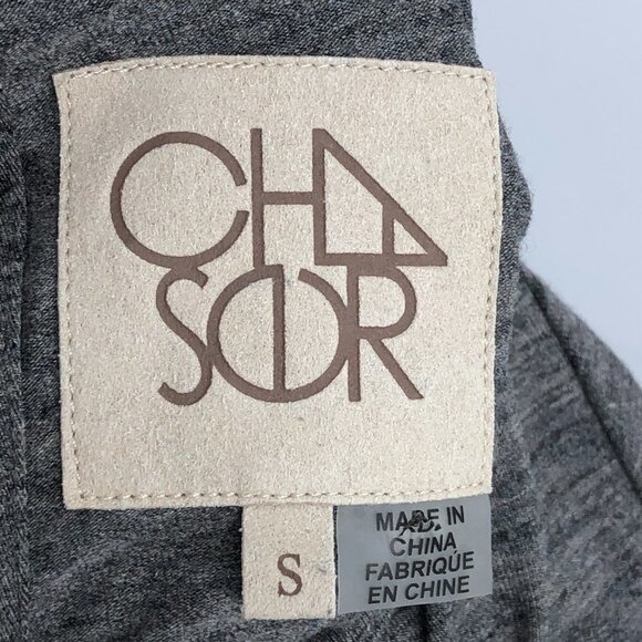 Chaser Grey Heathered Long Sleeve Criss Cross Body Suit size S - Picture 5 of 16